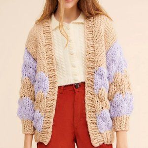 Anthropologie Faux Mohair Cardigan Size M